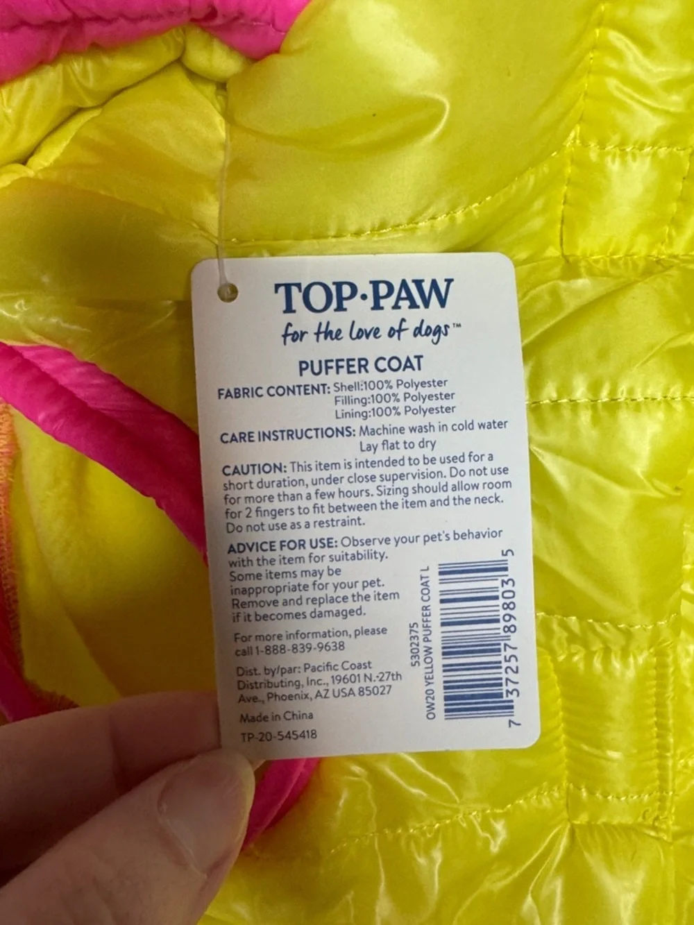 Top Paw bright neon
